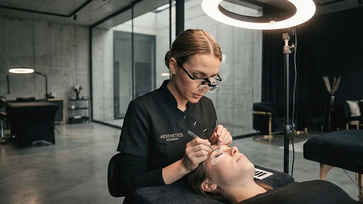 Wimpernverlängerungen Kurs Einblick